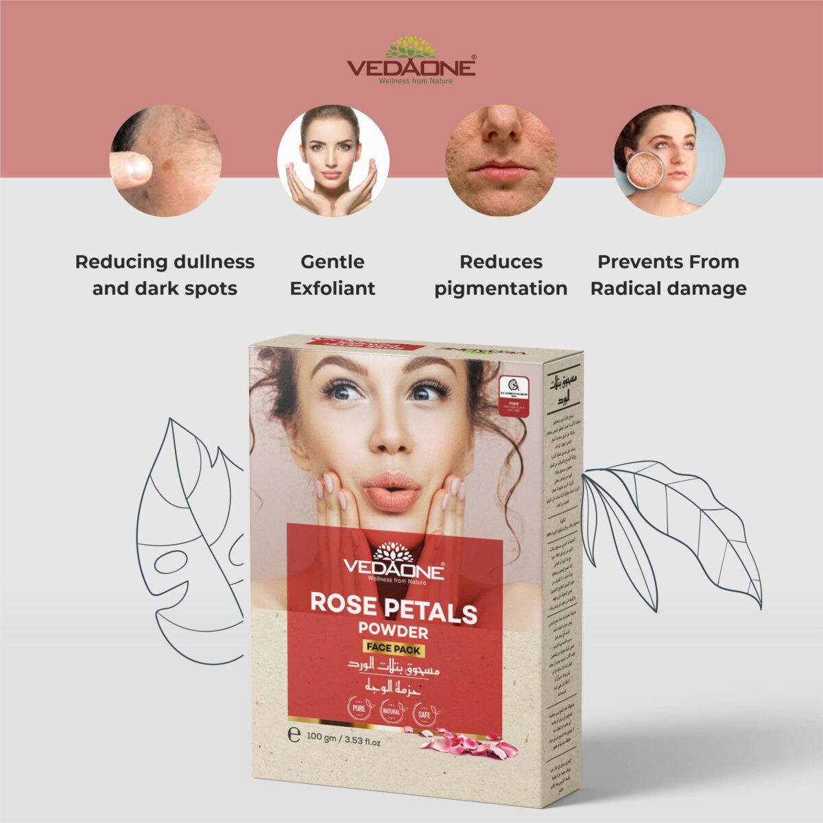 VedaOne Rose petals Powder