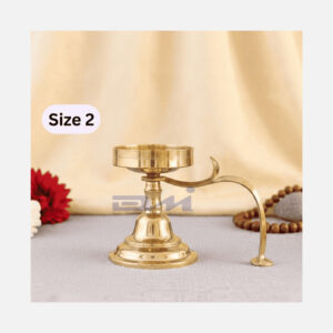DMI Brass Alang Dhuparti / Alang Dhoop Aarti (4.5 Inches, 800 gm) Size No.2