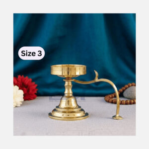 DMI Brass Alang Dhuparti / Alang Dhoop Aarti (3.6 Inches, 550 gm) Size No.3