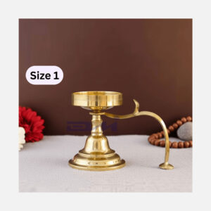 DMI Brass Alang Dhuparti / Alang Dhoop Aarti (5.5 Inches, 1.05Kg) Size No.1