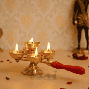 DMI 5-Faced Brass Divaj / Bhadradeepam