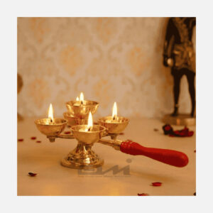 DMI 5-Faced Brass Divaj / Bhadradeepam