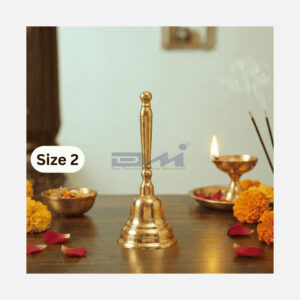 DMI’s Ethnic Brass Pooja Ghanta (6 Inches, 250gm) Size No.2