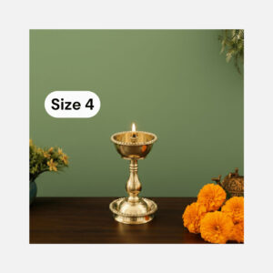 DMI’s Brass Udupi Samai – (4 Inches, 220gm Weight) Size No.4