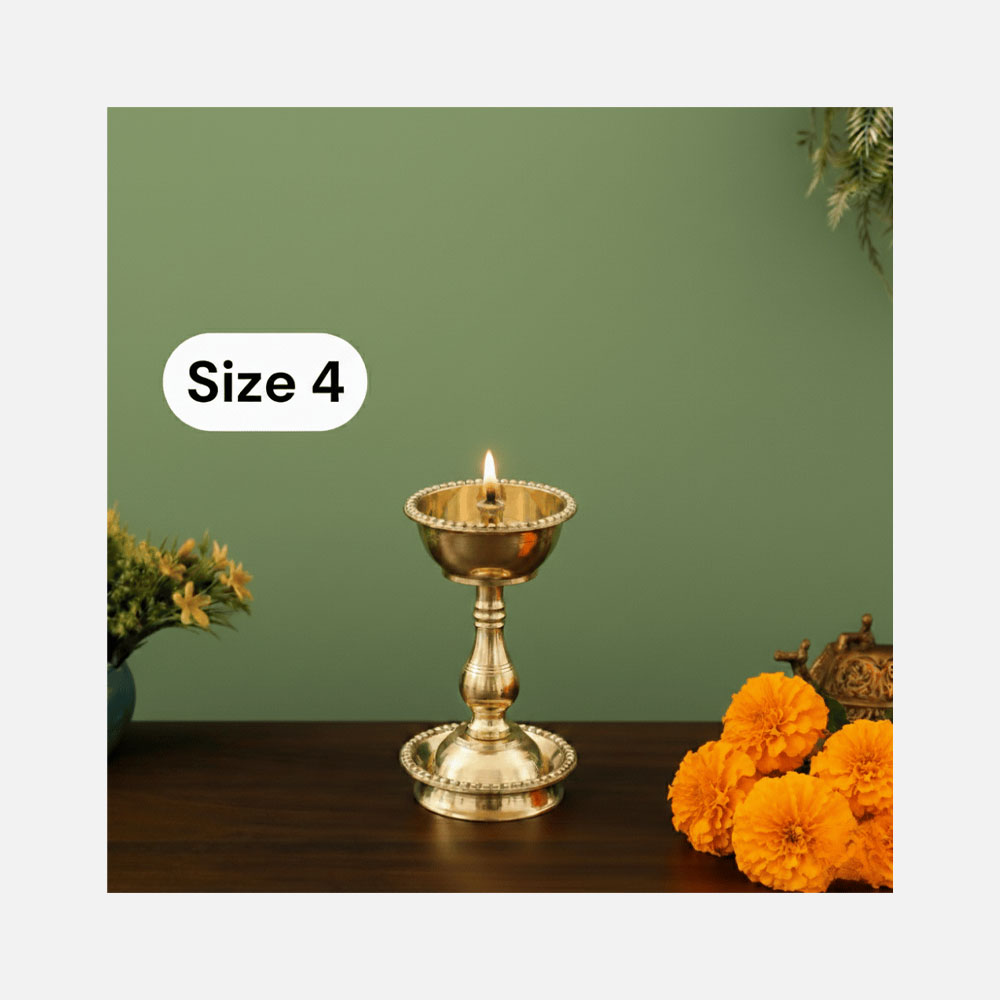 DMI's Brass Udupi Samai - (4 Inches, 220gm Weight) Size No.4