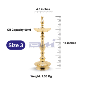 DMI 7 Faced Kalas/Kalash Samai Lined Pattern Stand (14 Inches) – Size No.3