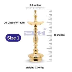 DMI 7 Faced Kalas/Kalash Samai Lined Pattern Stand (18 Inches) – Size No.1