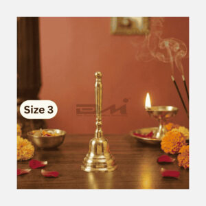 DMI’s Ethnic Brass Pooja Ghanta (5.5 Inches, 200gm) Size No.3