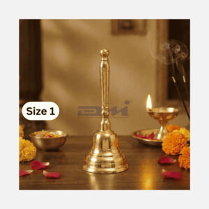 DMI’s Ethnic Brass Pooja Ghanta (6.3 Inches, 300 gm) Size No.1