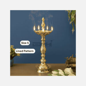 DMI 7 Faced Kalas/Kalash Samai Lined Pattern Stand (10 Inches) – Size No.5