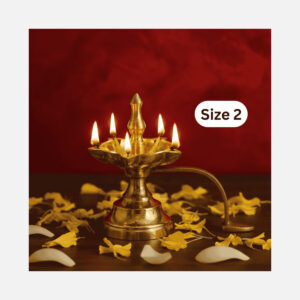 DMI Brass Panchaarti / Goa Pancharti (4.5 Inches, 420gm) Size No.2