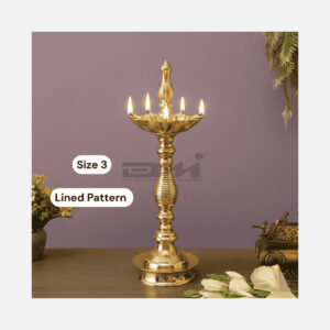 DMI 7 Faced Kalas/Kalash Samai Lined Pattern Stand (14 Inches) – Size No.3