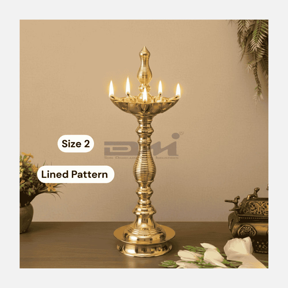 DMI 7 Faced Kalas/Kalash Samai Lined Pattern Stand (16 Inches) - Size No.2