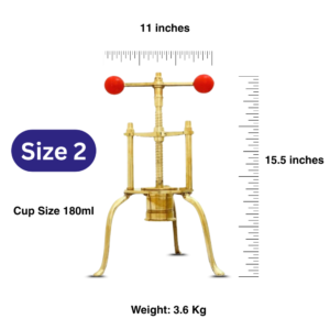 South Indian Ethnic Brass Shevga Press (180 ml) – Medium Size