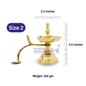 DMI Brass Panchaarti / Goa Pancharti (4.5 Inches, 420gm) Size No.2