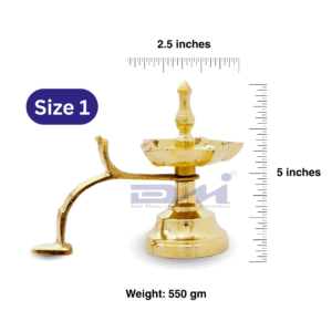 DMI Brass Panchaarti / Goa Pancharti (5 Inches, 550gm) Size No.1
