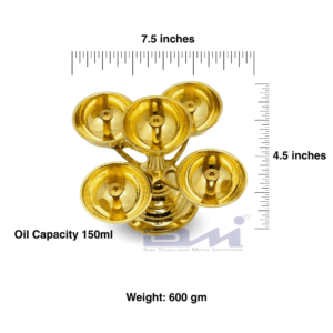 DMI’s 5-Faced Brass Panchadeep / Panchdeep