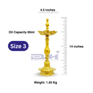 DMI 7 Faced Kalas/Kalash Samai (14 Inches) Plain Pattern Stand – Size No.3