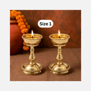 Brass Udupi Samai – Traditional Pooja Oil Lamp (5.5 Inches) – Pair Size No.1