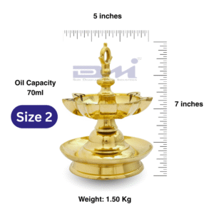 DMI’s Brass Goa Lamandeep (Weight: 1.5 kg) – Size No.2