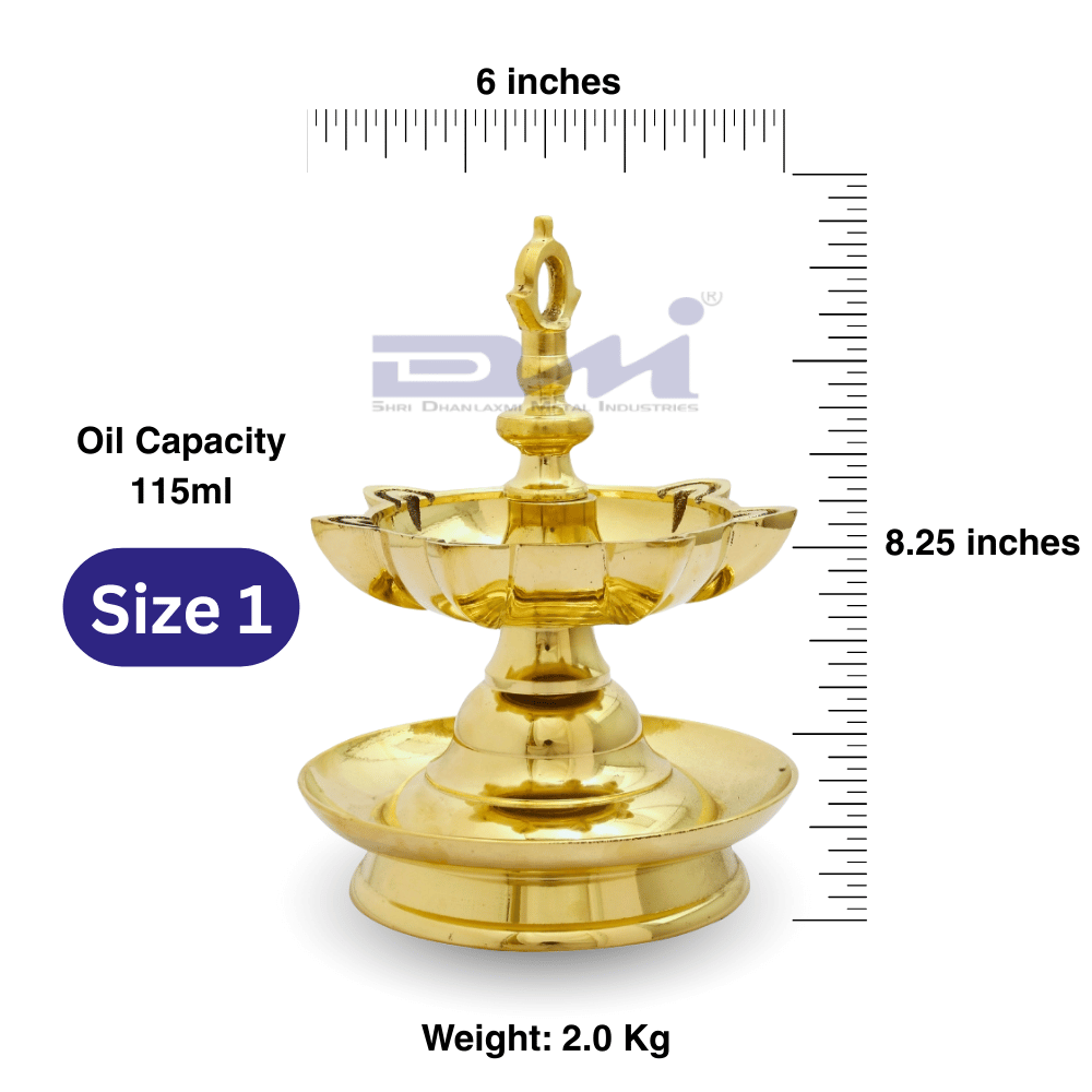 DMI’s Brass Goa Lamandeep (Weight: 2 kg) – Size No.1 - Image 2