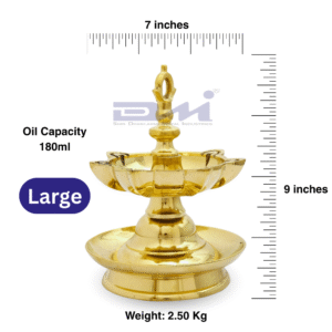 DMI’s Brass Goa Lamandeep (Weight: 2.5 kg) Large Size