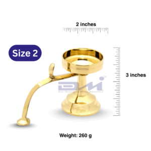 DMI Traditional Brass Dhuparti / Dhoop Aarti (3 Inches, 260gm) Size No.2