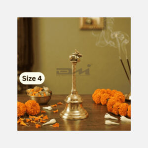 DMI Brass Nandi Ghanta – Traditional Puja Bell (6 Inches) Size No.4