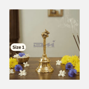 DMI Brass Nandi Ghanta – Traditional Puja Bell (8 Inches) Size No.1
